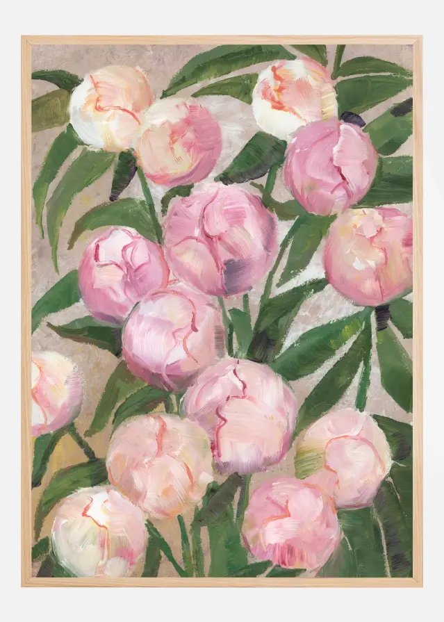 Valenty painterly peonies Αφίσα