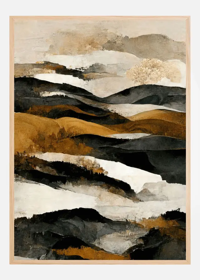 Ochre And Beige Mountains Αφίσα