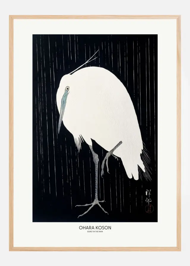 Egret In The Rain Αφίσα