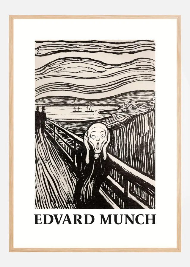 Skriet- The Scream - Monochrome Version Αφίσα