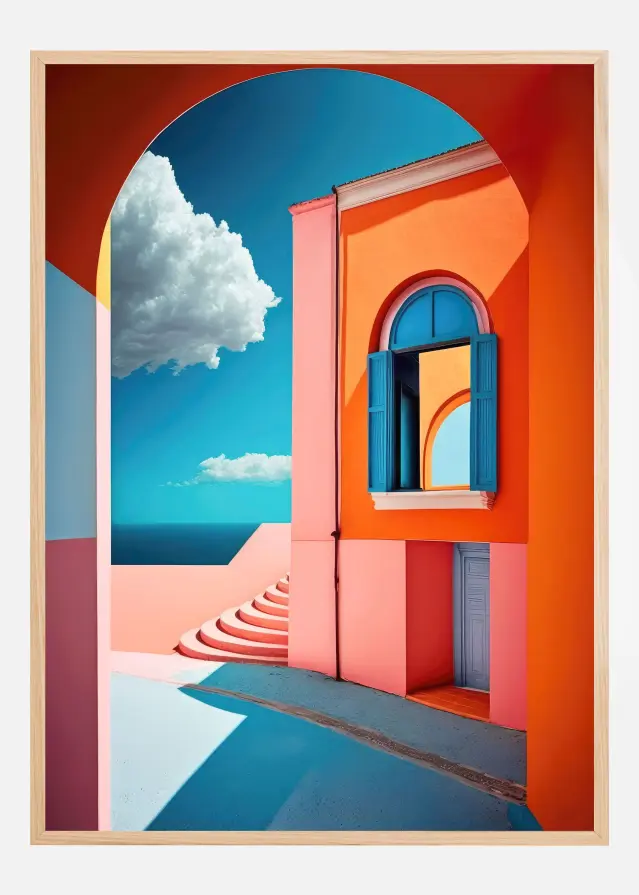 Geometric Village Αφίσα