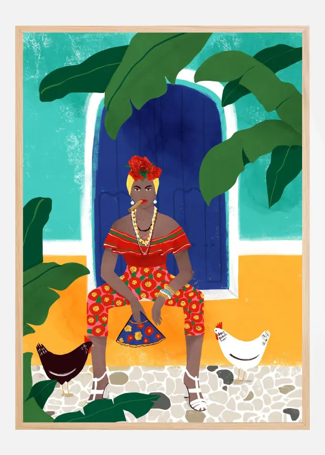 Femm au cigare Αφίσα