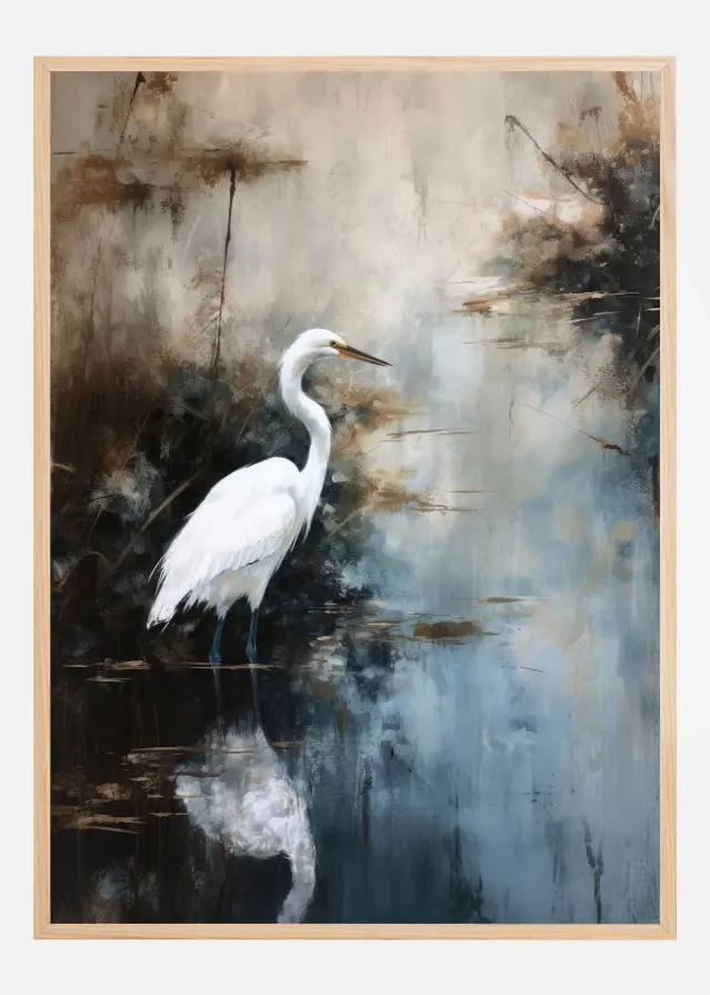 Egret in Lake Αφίσα