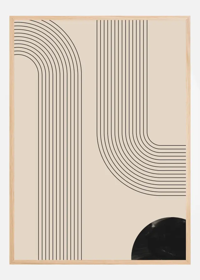 Black Minimal Line Art Αφίσα