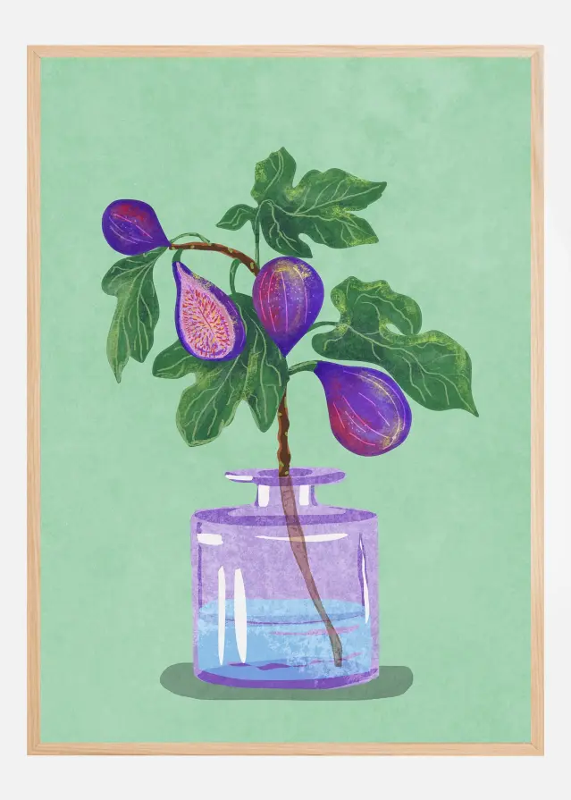 Figs Branch In Vase Αφίσα