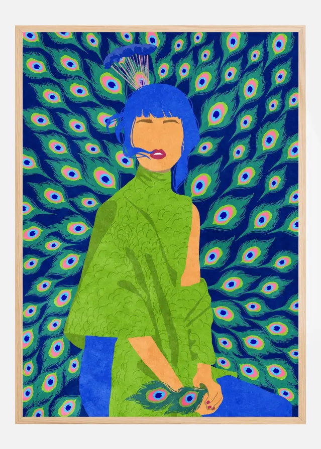 peacock woman Αφίσα