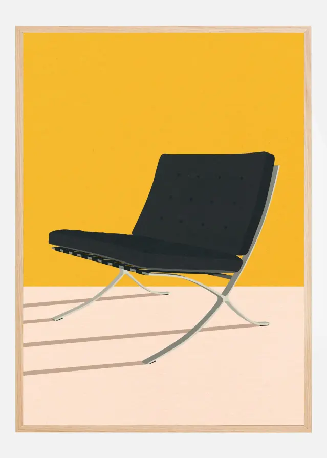 Barcelona Chair By Mies Van Der Rohe Αφίσα