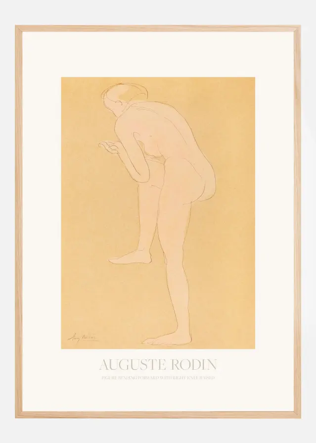 Figure Bending Forward With Right Knee Raised Αφίσα