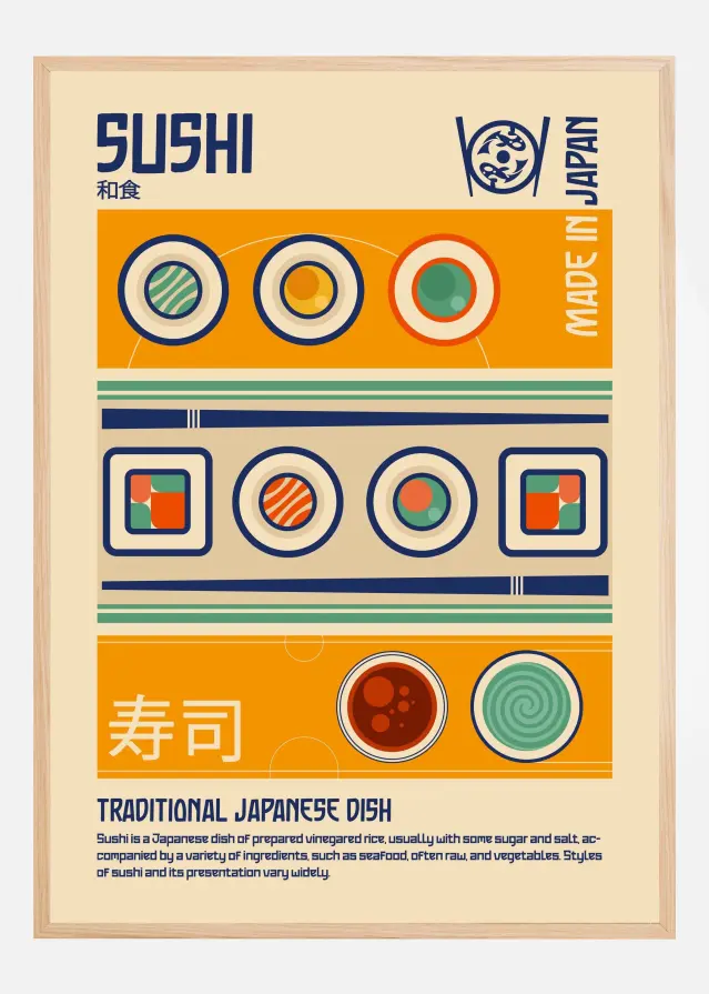 Sushi Japanese Food Print Αφίσα