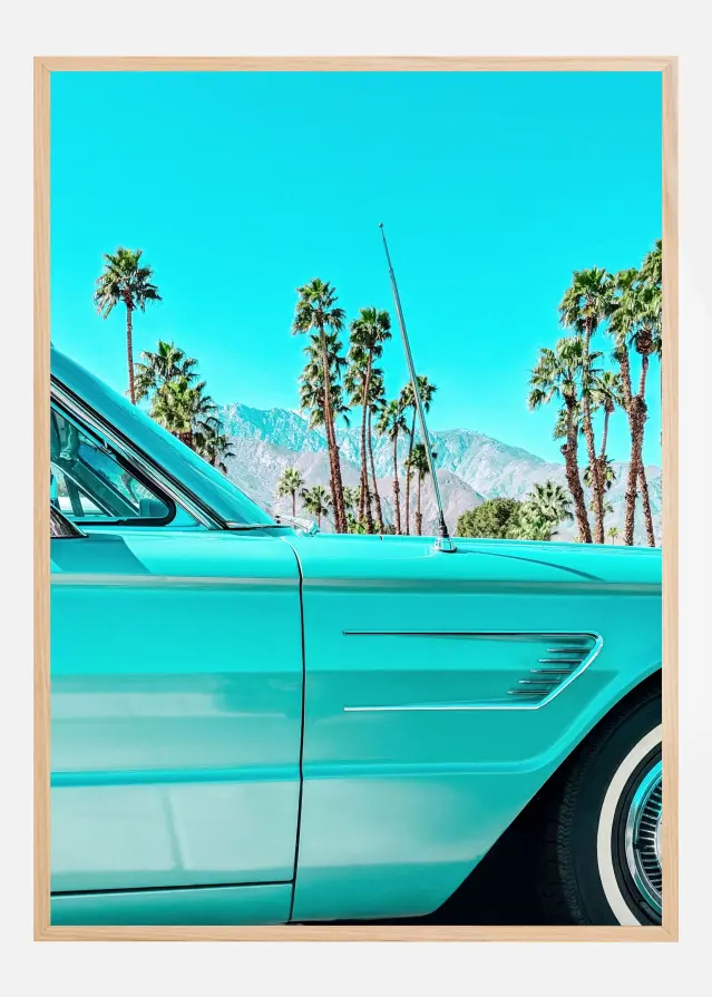 Teal Thunderbird in Palm Springs Αφίσα