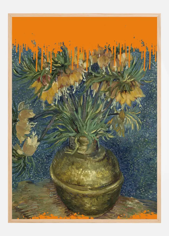 Collage Sunflowers and the splash Van Gogh Αφίσα