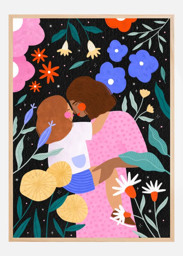 Mum and Daughter In Bloom Αφίσα