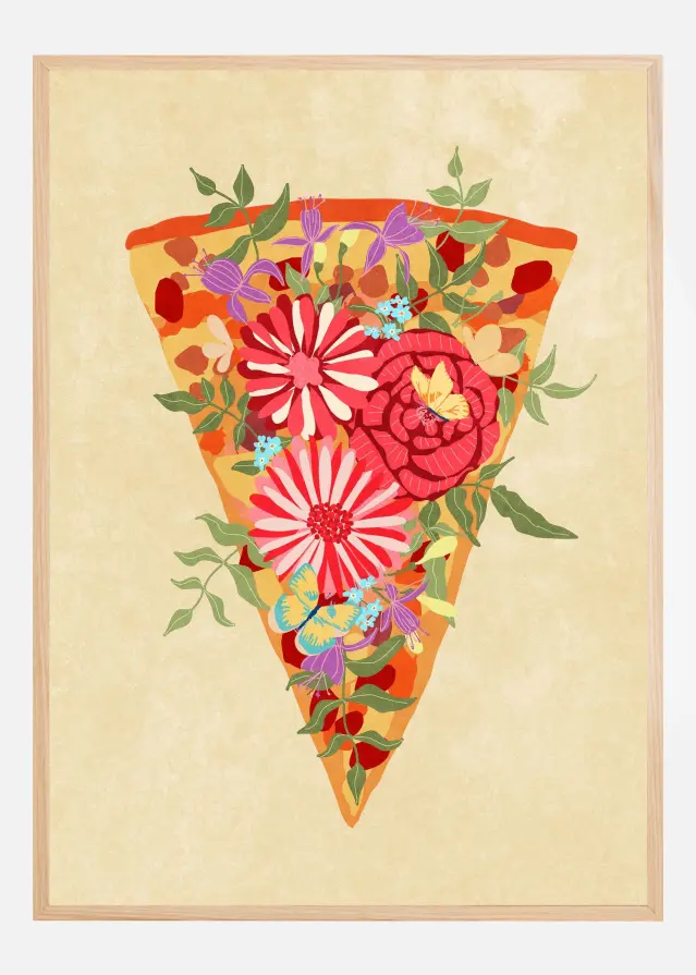 Slice of flower pizza Αφίσα