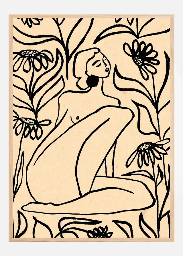 Girl In Sunflower Field Αφίσα