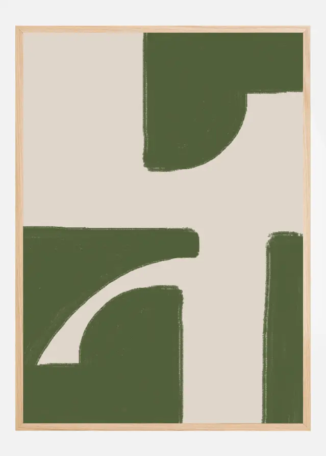 Green Beige Modern Αφίσα