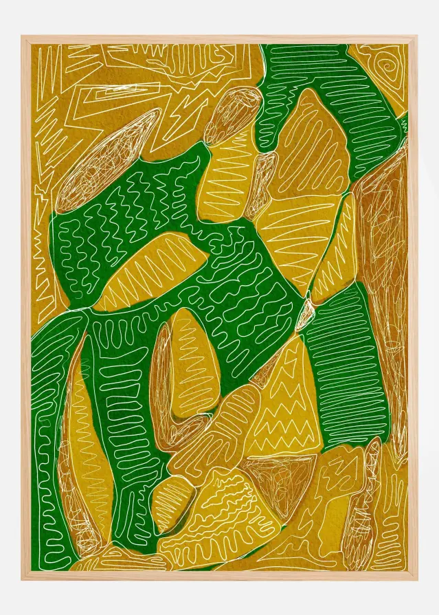 Gold and green abstract Αφίσα