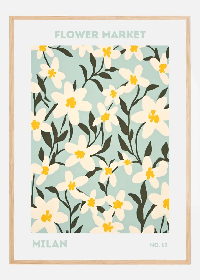 Flower Market Milan Αφίσα