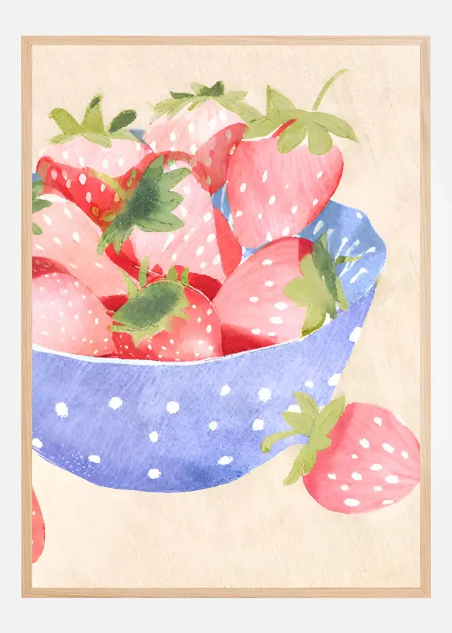 Erdbeeren in Schale Αφίσα