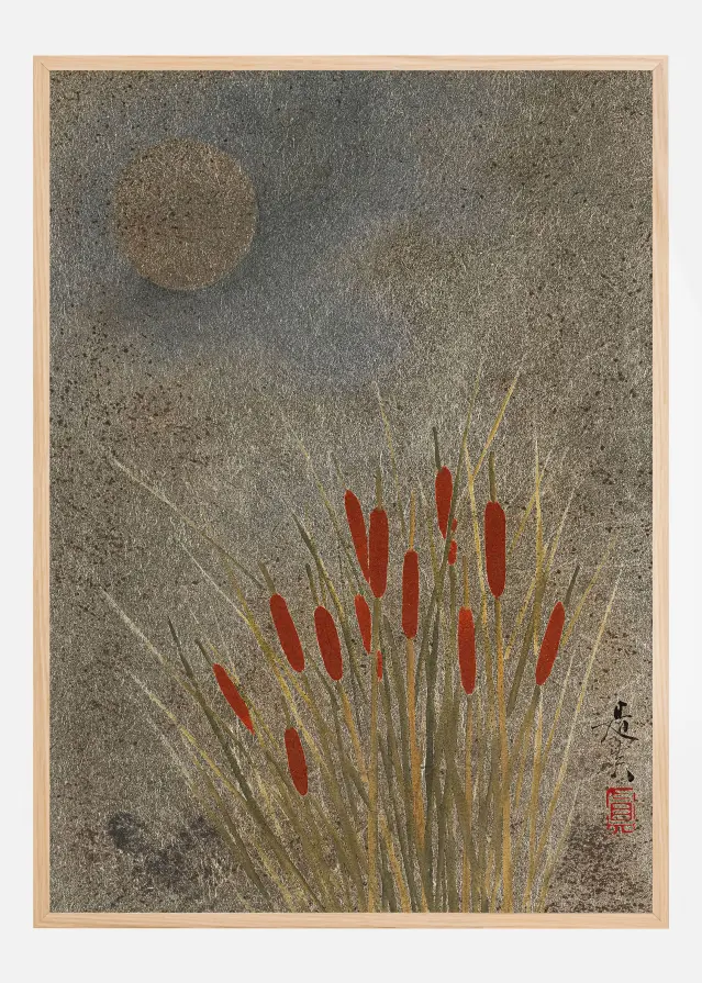 Japanese Grass Field At Night (1807a1891) Full Αφίσα