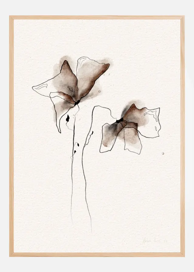 FUNKY FLOWERS digital watercolor painting Αφίσα