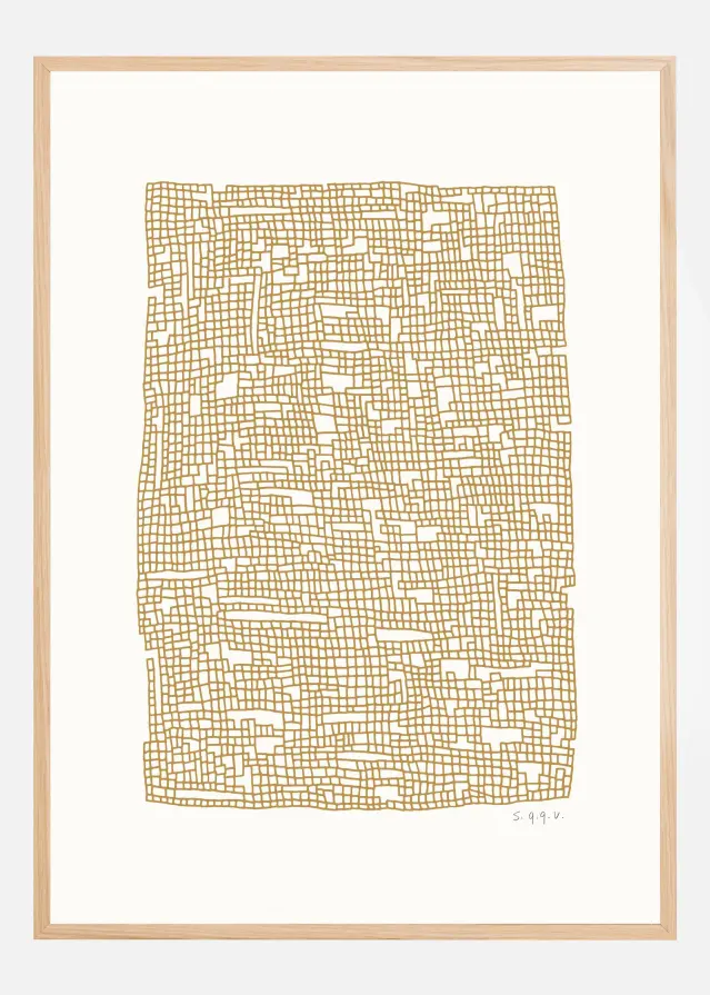 Grid Dark Oker Αφίσα