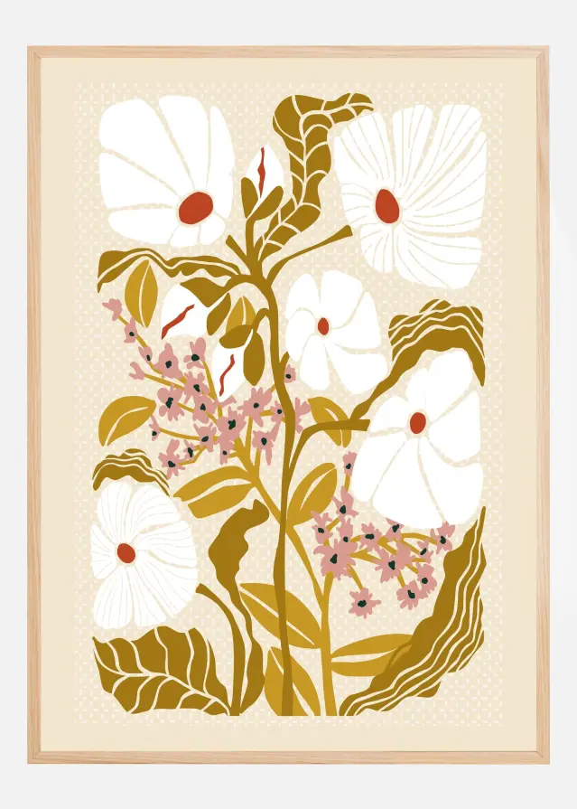 Klimt Flowers Earthy Colors Αφίσα