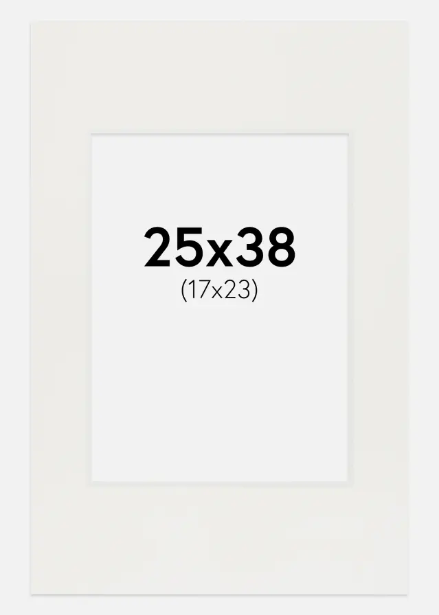 Πασπαρτού Λευκό 3 mm Λευκό πυρήνας 25x38 cm (17x23)