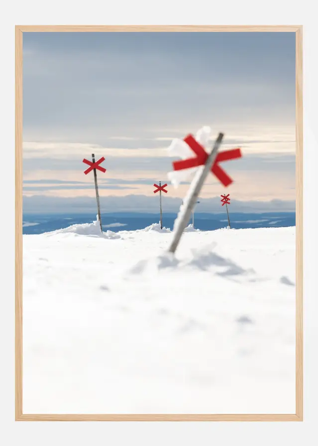 Red signs in the silence Αφίσα