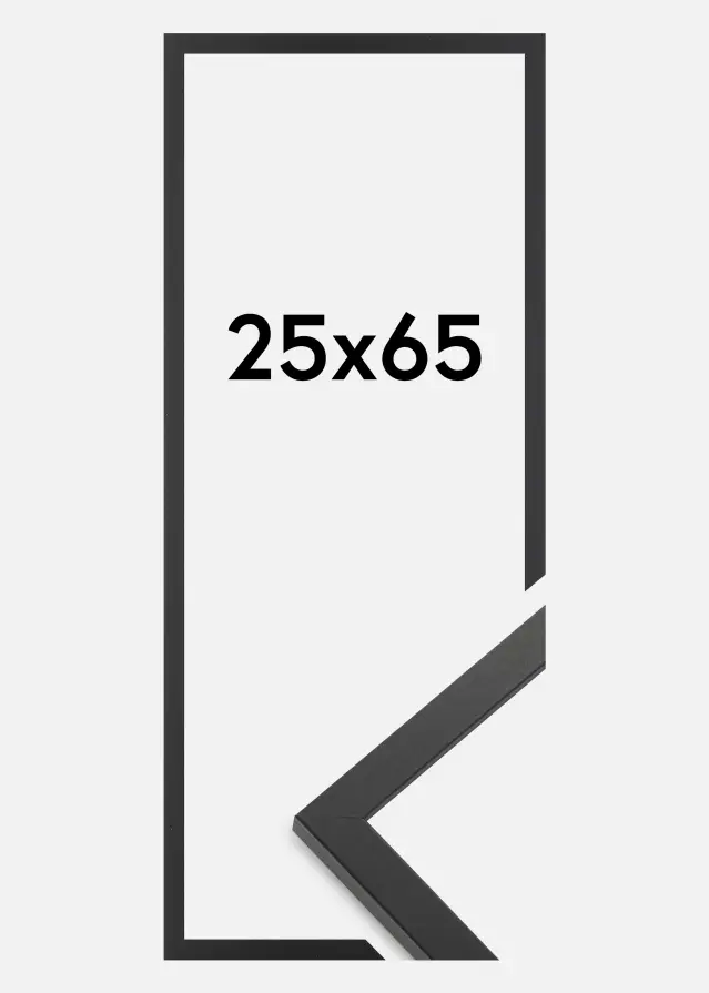 Πλαίσιο Trendy Ακρυλικό γυαλί Μαύρος 25x65 cm