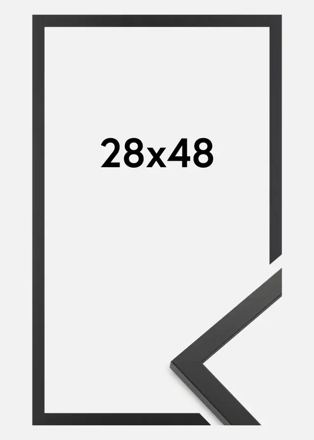 Πλαίσιο Trendy Ακρυλικό γυαλί Μαύρος 28x48 cm