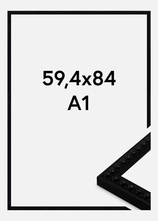 Πλαίσιο Perla Ακρυλικό γυαλί Black 59.4x84 cm (A1)