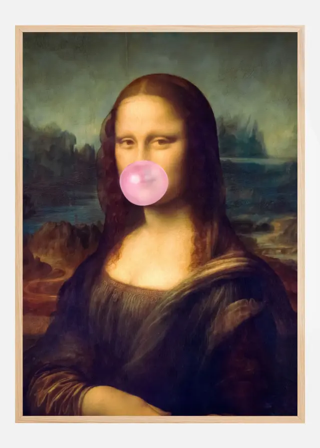 Mona Lisa Bubble Gum Αφίσα