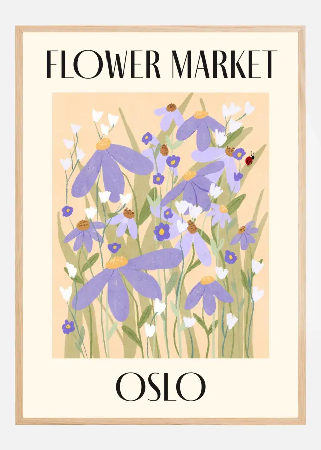 Flower Market Oslo Norway Αφίσα