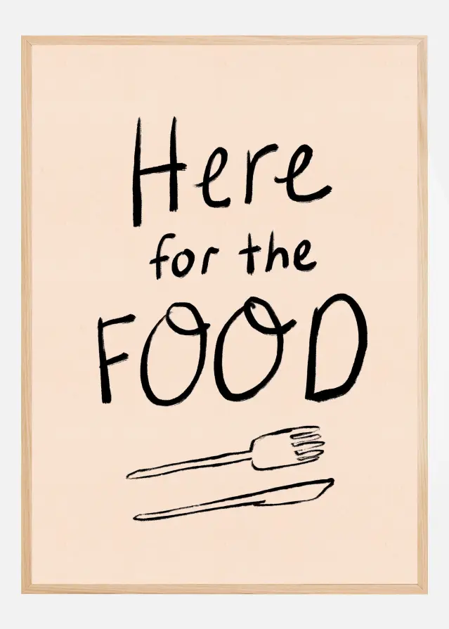 Here for the Food Typography Αφίσα