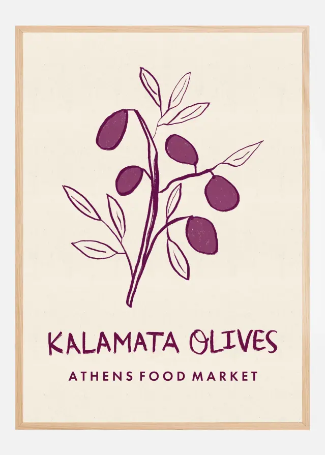Kalamata Olives Athens Food Market Greece Αφίσα
