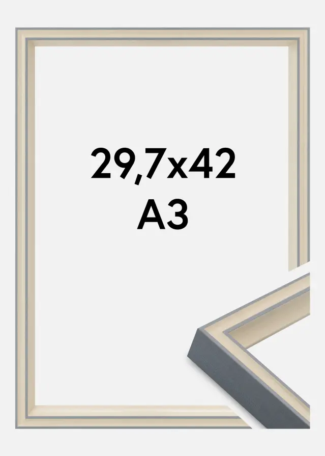 Πλαίσιο Riga Ακρυλικό γυαλί Γκρι 29.7x42 cm (A3)