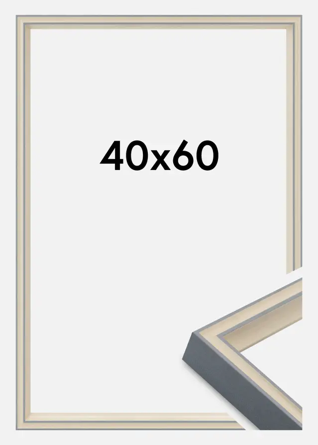 Πλαίσιο Riga Ακρυλικό γυαλί Γκρι 40x60 cm