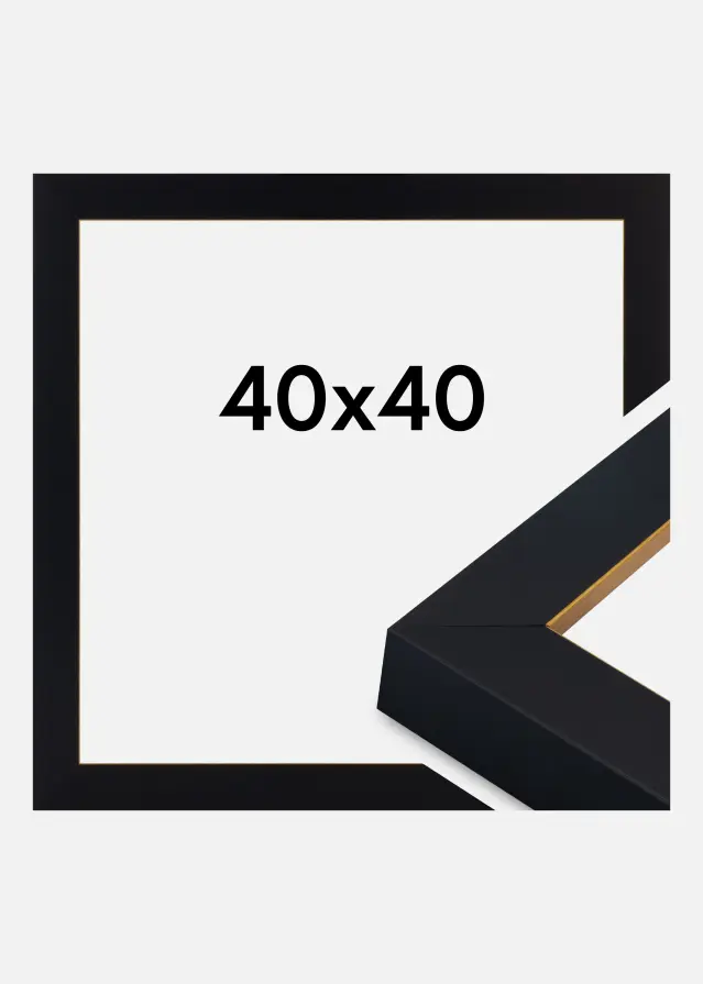 Πλαίσιο Sussex Ακρυλικό γυαλί Μαύρο/Χρυσό 40x40 cm