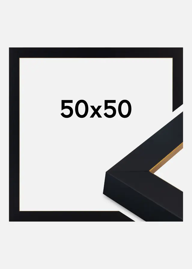 Πλαίσιο Sussex Ακρυλικό γυαλί Μαύρο/Χρυσό 50x50 cm