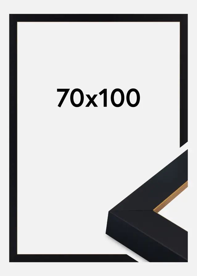 Πλαίσιο Sussex Ακρυλικό γυαλί Μαύρο/Χρυσό 70x100 cm