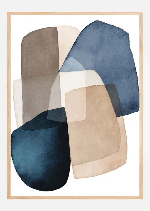 Blue Brown Blocks Αφίσα