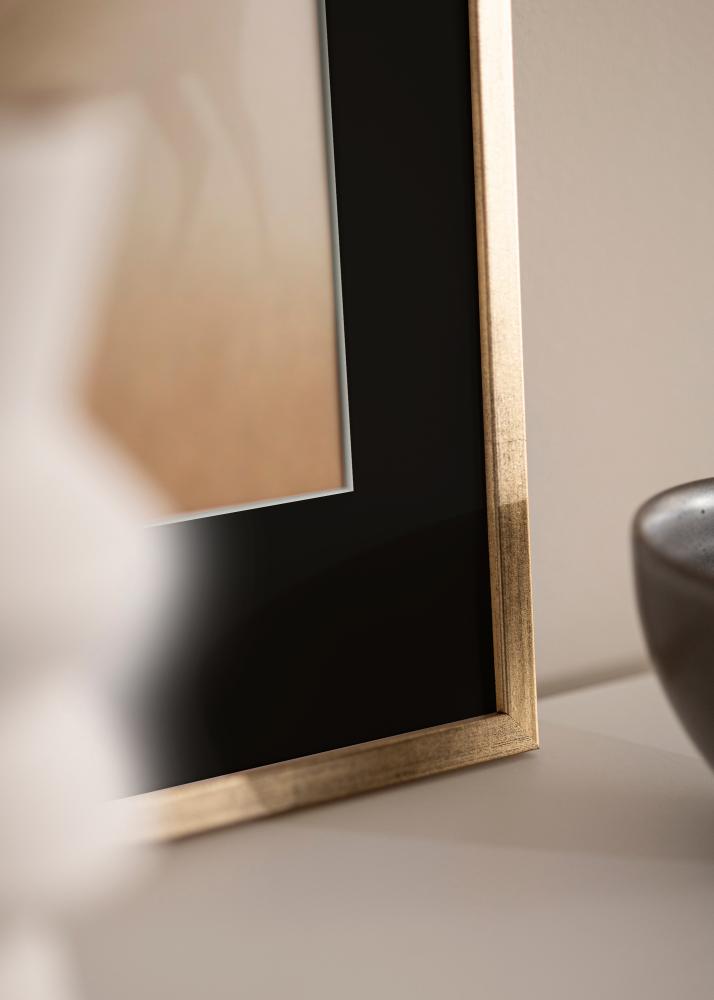 Πλαίσιο Galant Χρυσός 30x40 cm - Πασπαρτού Μαύρος 18x27 cm