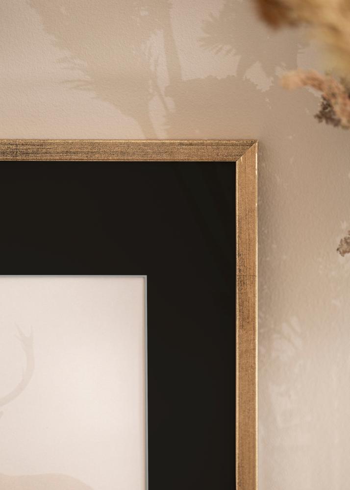 Πλαίσιο Galant Χρυσός 30x40 cm - Πασπαρτού Μαύρος 18x27 cm
