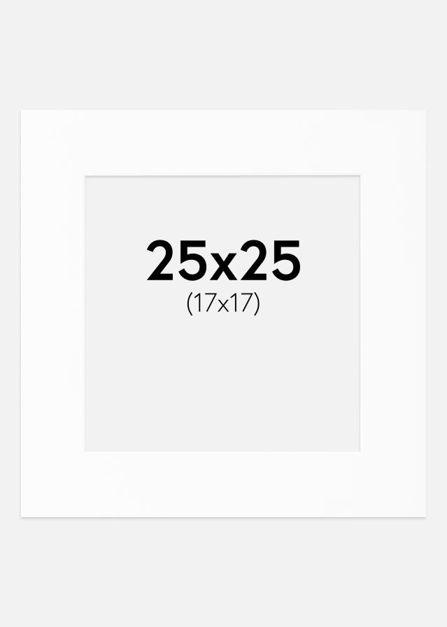 Πασπαρτού Λευκό Πρότυπο Λευκό πυρήνας 25x25 cm (17x17)