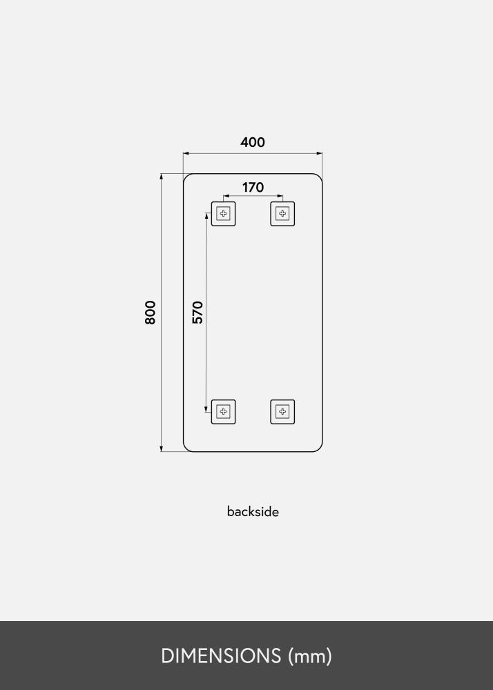 KAILA Καθρέφτης Rectangle 40x80 cm