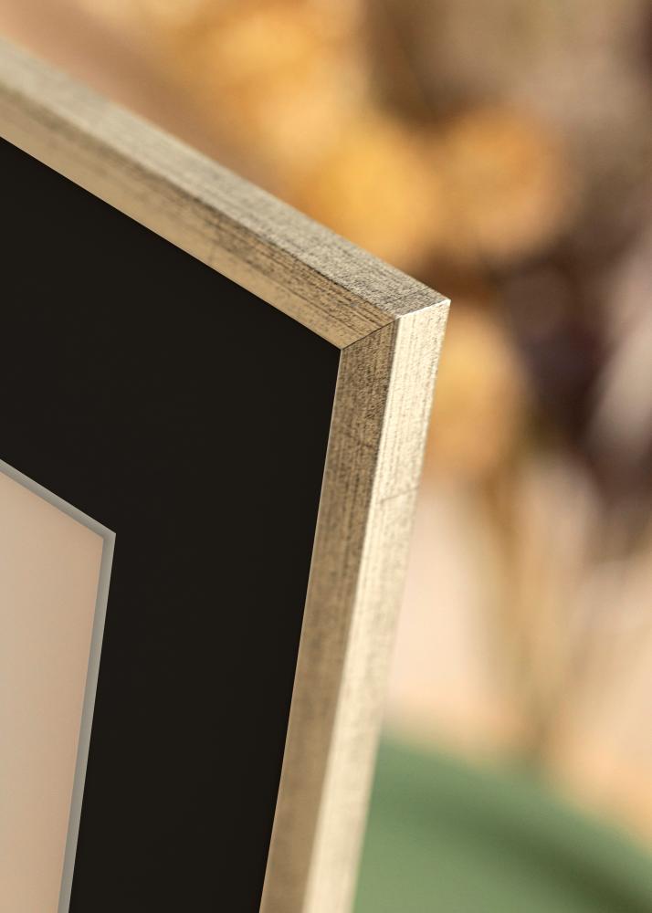 Πλαίσιο Galant Ασημί 30x40 cm - Πασπαρτού Μαύρος 18x27 cm