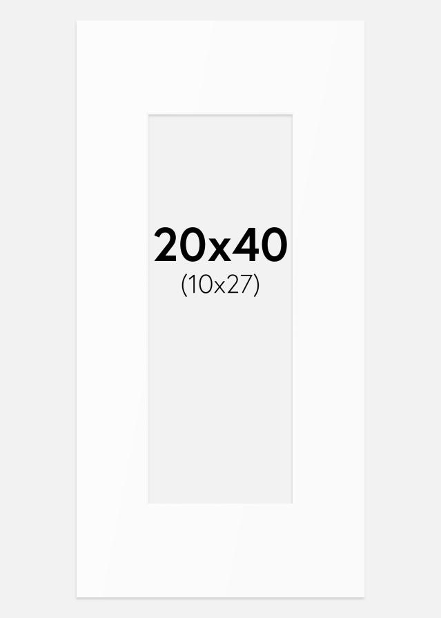 Πασπαρτού Λευκό Πρότυπο (Λευκός Πυρήνας) 20x40 cm (10x27)