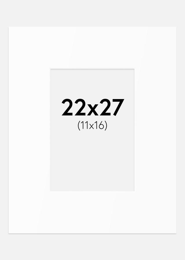 Πασπαρτού Λευκό Πρότυπο (Λευκός Πυρήνας) 22x27 cm (11x16)