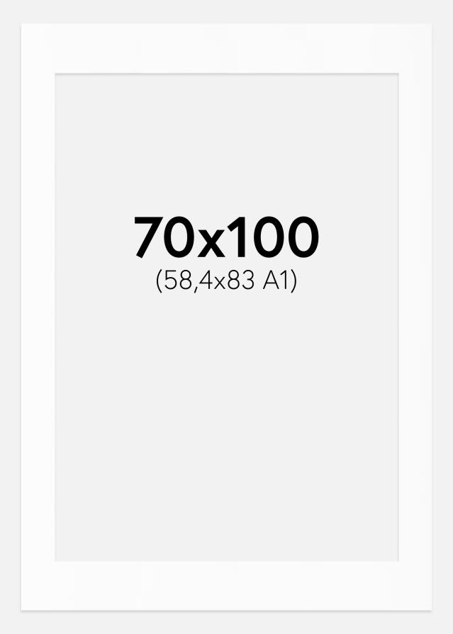 Πασπαρτού Λευκό Πρότυπο Λευκό πυρήνας 70x100 cm (58,4x83 - A1)