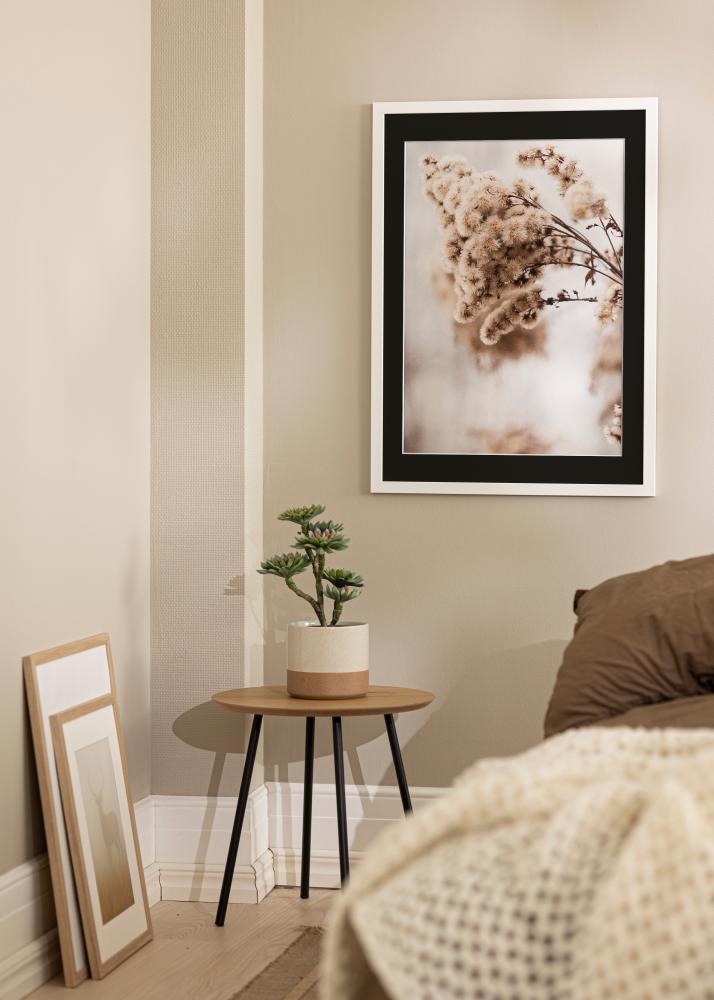 Πλαίσιο White Wood 50x100 cm - Πασπαρτού Μαύρος 30x80 cm